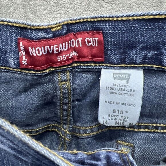 Levi's Nouveau Boot Cut Stretch Jeans 515 Denim Women 14 MIS Blue High Rise Mom - Picture 3 of 7